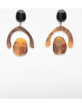 Pendientes con piezas móviles en resina - Adolfo Dominguez - FashionsVida