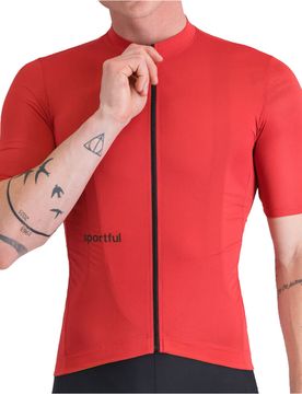 Classic maillot manga corta hombre Rojo (XL)