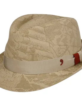Mavaro Trilby Cloth Hat by Alfonso DEste - beige - Size: L (58-59 cm) - Alfonso D´Este - FashionsVida