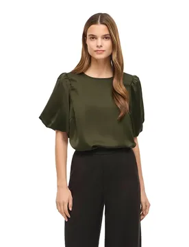 Maglietta A Maniche Corte Ellette 2/ Satin Puff Top Forest Night 42