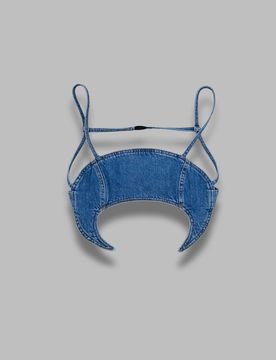 Light blue denim bra top