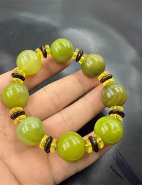 New 18mm light green agate bead bracelet - Aliexpress - FashionsVida