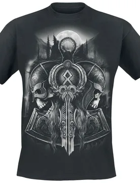 T-Shirt - Guardian Of Midgard - S bis L - für Männer - Größe L - schwarz - Männer - male - Toxic Angel - FashionsVida