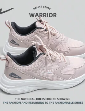Par de zapatos deportivos para correr al aire libre de color rosa para mujer con malla transpirable, cierre frontal de cordones y suela suave y ligera - Shein - FashionsVida