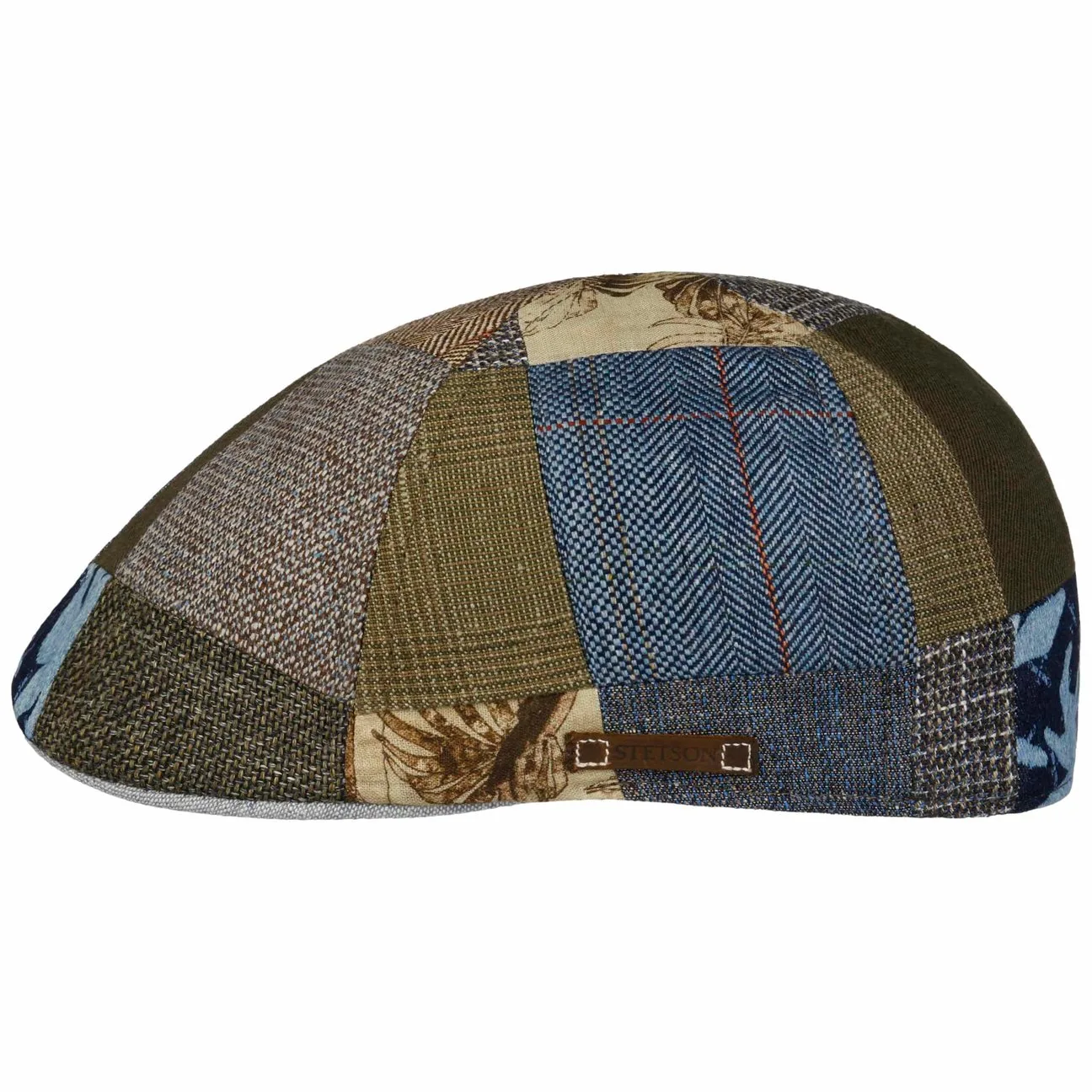 Texas Barista Patchwork Flat Cap by - brown - Female - Size: S (54-55 cm) - Stetson - FashionsVida