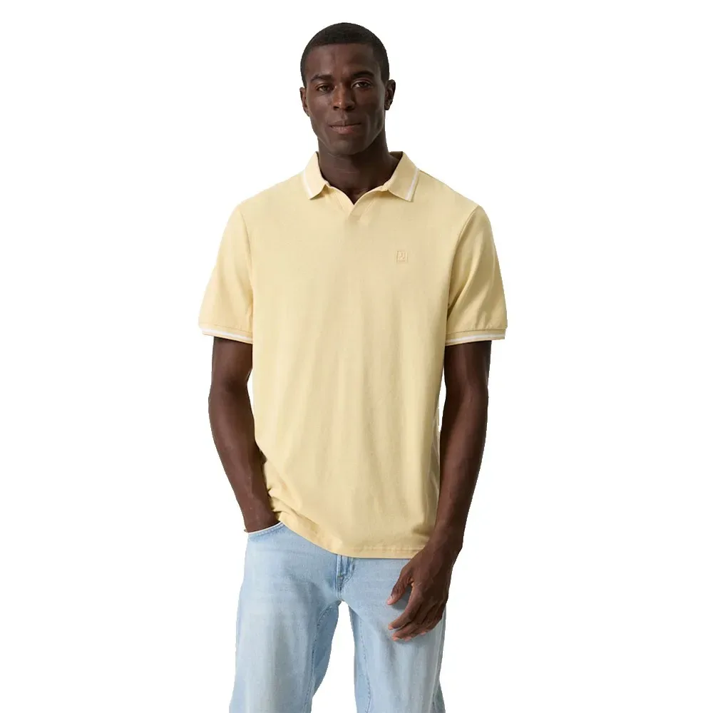 Polo A Maniche Corte R261220 Double Cream M - Garcia - FashionsVida