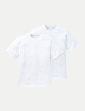 Schiesser T-Shirt 2er-Pack Weiß L