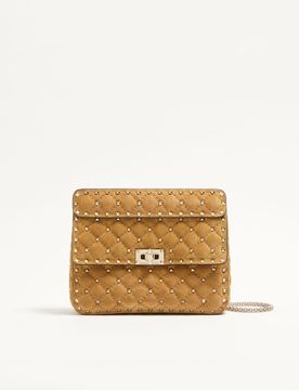 Rockstud Quilted Shoulder Handbag