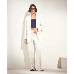 Pantalón ancho de mujer en crepe