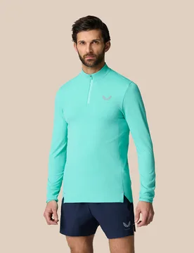 Zone Training 1/4 Zip Top - Light Aqua LIGHT AQUA L male - Castore - FashionsVida