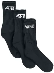 Socken - Classic Crew (3er Pack) - EU38-42 bis EU43-47 - Größe EU 43-47 - schwarz - Unisex - unisex