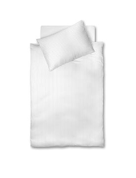 Ropa de cama de damasco Melk 2x 70x90cm / 200x200cm Blanco blanco