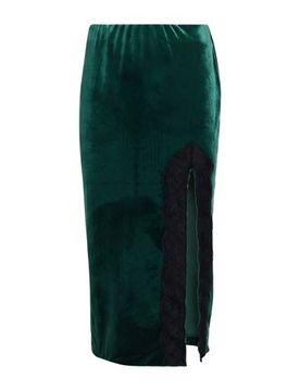 Falda midi Mujer Verde oscuro M Mujer