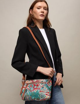 Zaria petit sac bandoulière avec imprimé jacquard