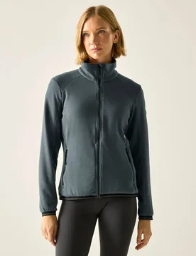 Women's Malana Full Zip Fleece Sweatshirt in Dark Grey Size: 20 - Dark Grey - Size: 20 - Regatta - FashionsVida