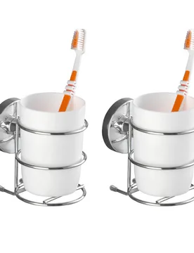 Wand-Zahnputzbecher „Milazzo“, 2er Set, Vacuum-Loc® - WENKO - FashionsVida