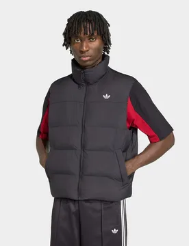 Mens Gilet Stand Collar Regen - Nero, nero nero Uomo taglia M - Adidas - FashionsVida