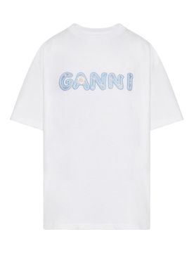 T-shirt in cotone con logo frontale