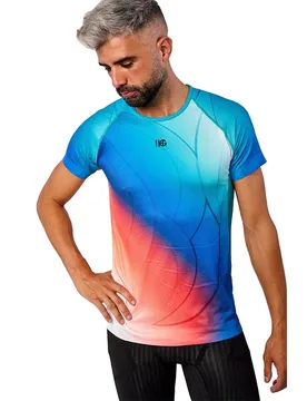 Maglietta A Maniche Corte Printed Mix Of Printed Colors 06 2XL-3XL - Sport Hg - FashionsVida