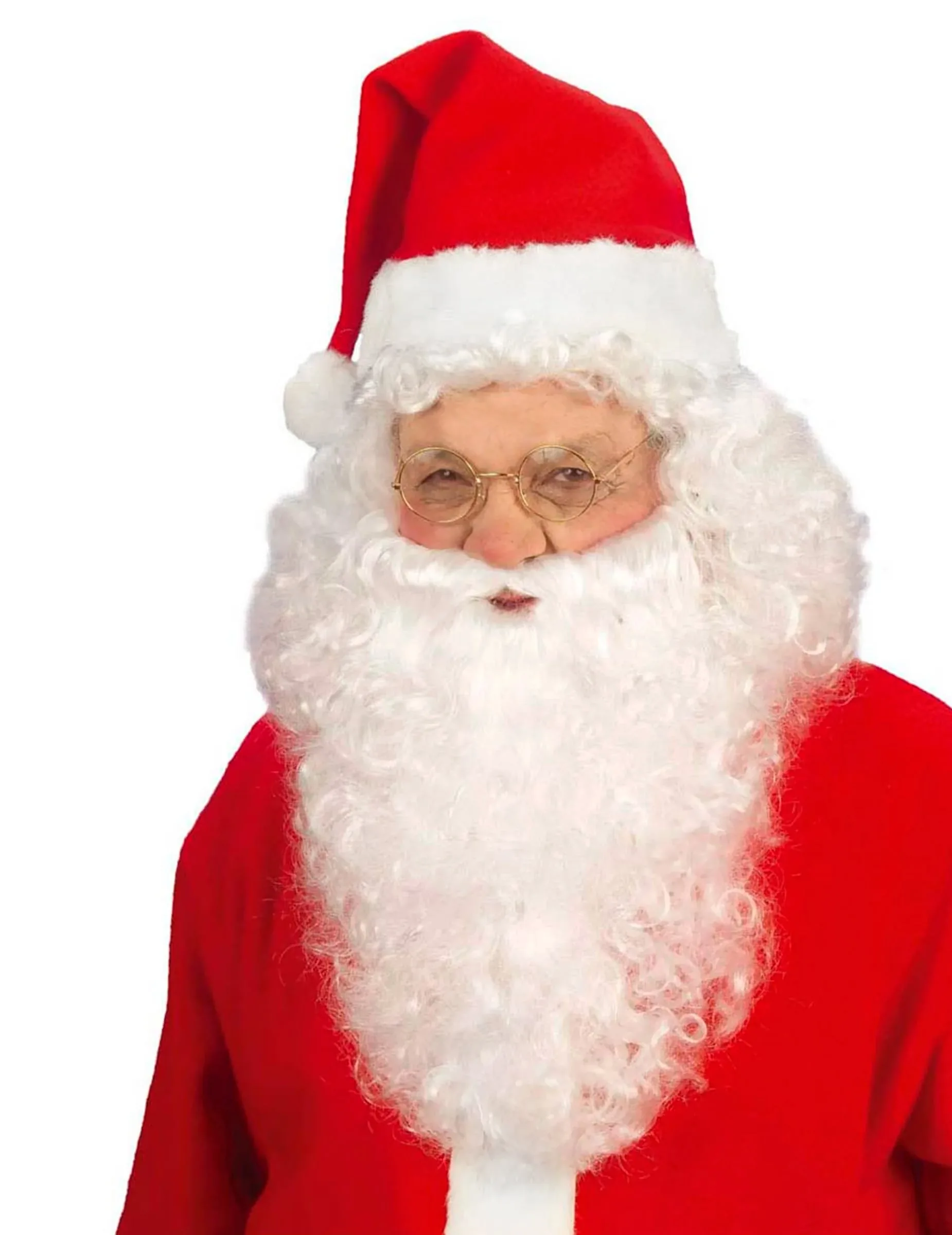 Weihnachtsmann-Bart und Perücke Weihnachtsmannkostüm-Accessoires weiss - Widmann - FashionsVida