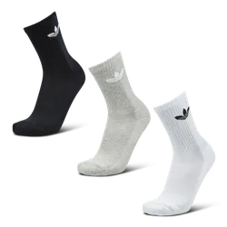 Solid Crew 3 Pack Unisex Socks - White - Size - White - Size: 11-12.5