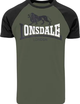 T-Shirt - Magilligan - S bis 3XL - für Männer - Größe XL - oliv/schwarz - Männer - male - Lonsdale London - FashionsVida