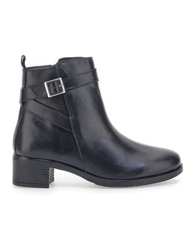 Stivaletti Neri con Tomaia in Pelle e Tacco a Blocco PRIMA RIFA SF1302 40
