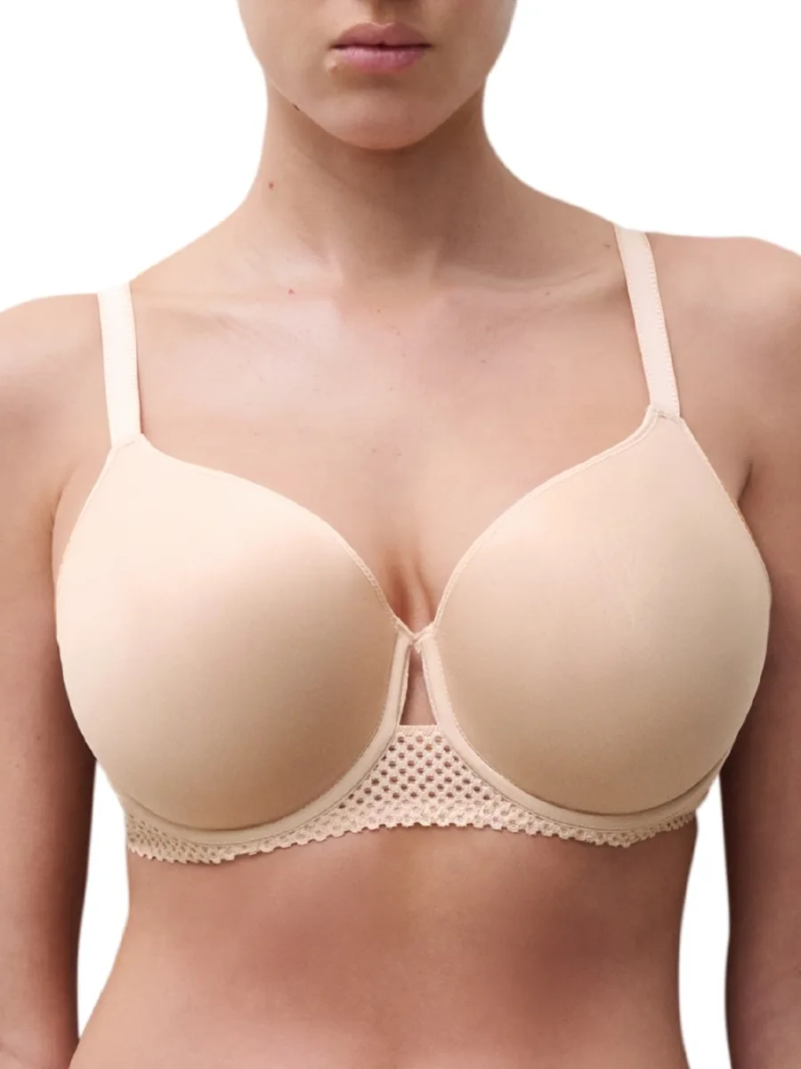 Womens Play Memory Foam T-Shirt Bra - Beige Polyamide - Size 34b - Chantelle - FashionsVida