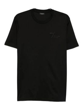 T-shirt in cotone con stampa a back-stampa