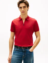 S INTERLOCK ZIP REG POLO male