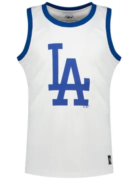 T-shirt Sans Manches Mlb 15126191 Los Angeles Dodgers White Wash M Homme