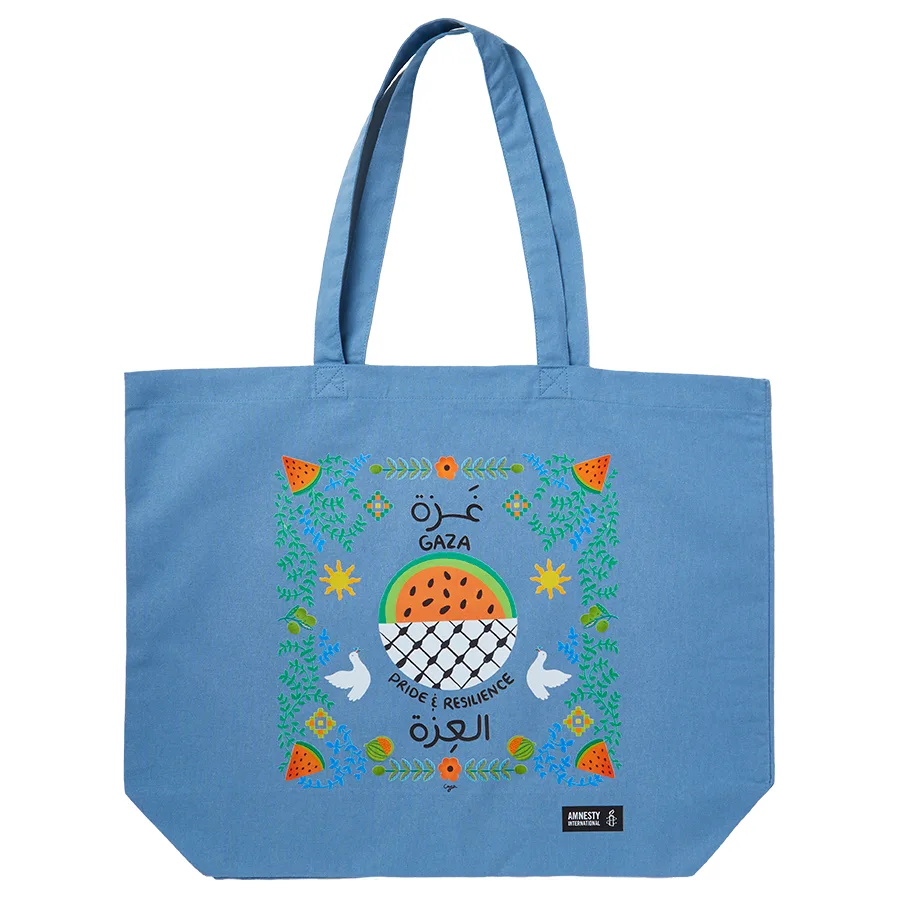 Gaza Pride & Resilience Tote Bag - Amnesty International - FashionsVida