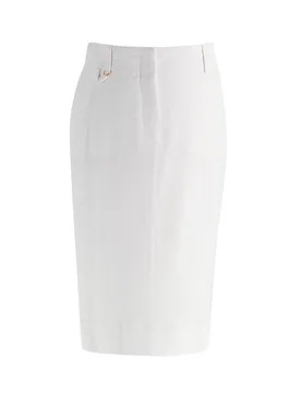 White Le Jupe Midi 'BARI' Skirt - Jacquemus - FashionsVida