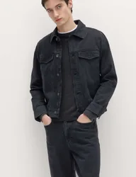 M&S Denim Trucker Jacket Black male
