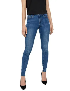 Jean Tanya Normal Waist Skinny Medium Blue Denim 2XS - Vero moda - FashionsVida