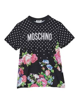 Moschino Maglietta con pois e rose