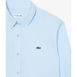 Camisa de hombre de corte regular de popelín elástico de manga larga