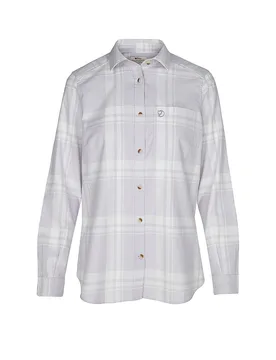FJÄLLRÄVEN Damen Bluse Oevik Lite Flannel lila S W - Fjällräven - FashionsVida