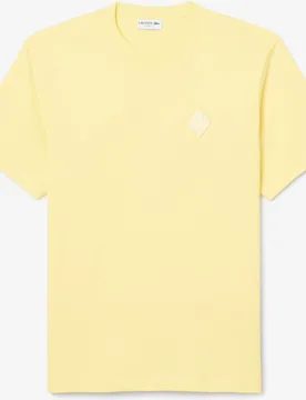 Camiseta de hombre gruesa de corte clásico e insignia en contraste en de manga corta en - Lacoste - FashionsVida