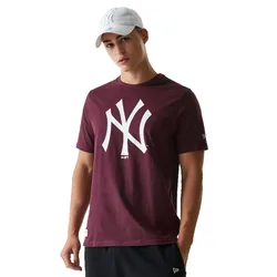 T-shirt à Manches Courtes Mlb Regular New York Yankees Dark Purple L ,Femme