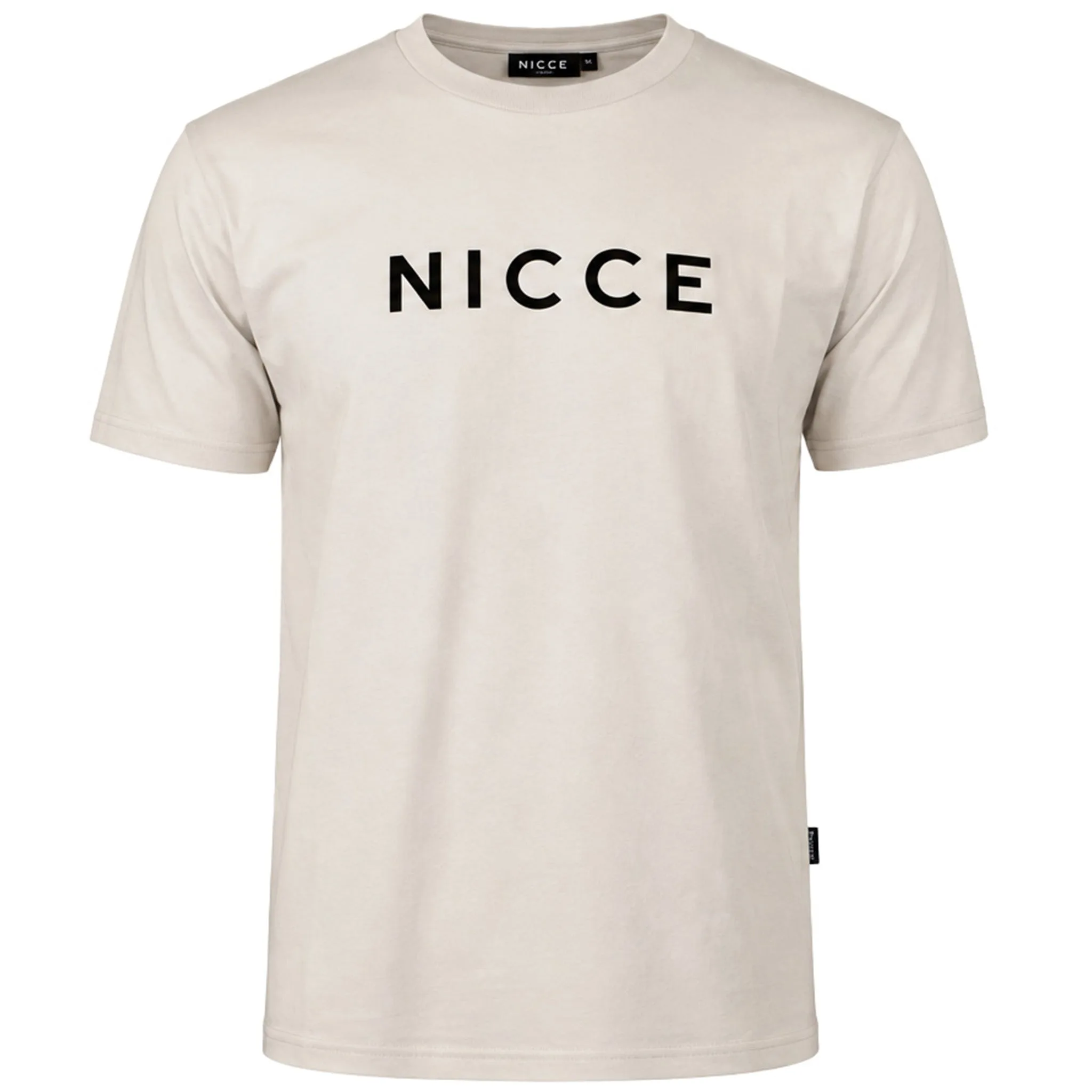 Compact Mens Beige T-Shirt - Size Medium - Nicce - FashionsVida