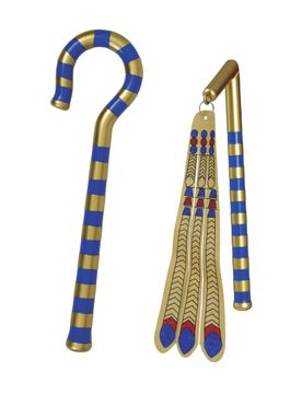 Ägyptische Pharaonen-Zepter 35 cm für Erwachsene