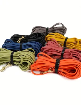 Correa para perro de PVC impermeable reforzada, fácil de limpiar, adecuada para entrenamiento de llamada y juegos al aire libre, apta para perros peq - Shein - FashionsVida