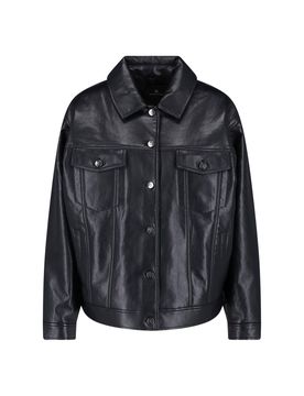 Recycled Leather Cropped Jacket
