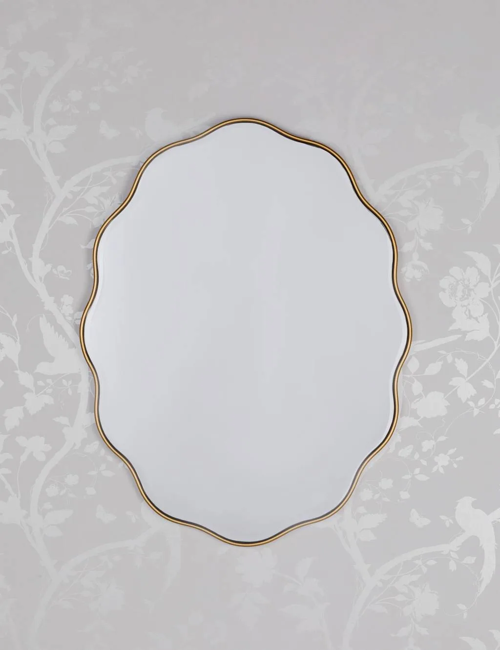 Medora Oval Wall Mirror Gold - Laura Ashley - FashionsVida