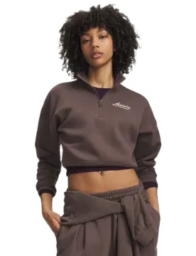 Sweat à Demi-zip Rival Fleece Varsity Brown / Bashful Pink XL