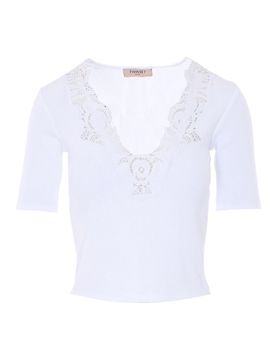 Twinset T-shirt corta bianca