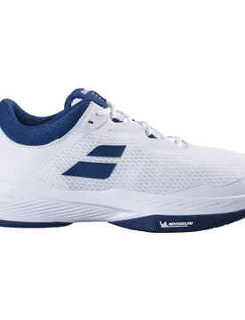 Sfx 4 All Court Shoes White / Estate Blue UK 10.5 - Babolat - FashionsVida