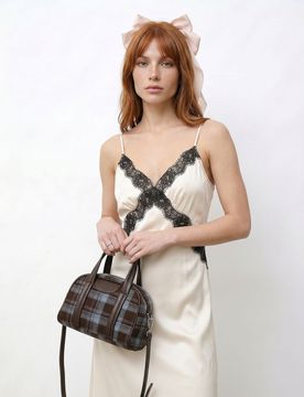 Abito maxi stile lingerie con spalline, con viscosa - panna