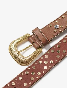 Superdry Damen Gürtel mit Strasssteinen Brown - Größe: S - 54.99 - FashionsVida